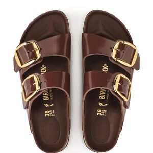 NWT Birkenstock Arizona Big Buckle High Shine Sandals EU 39/US 8